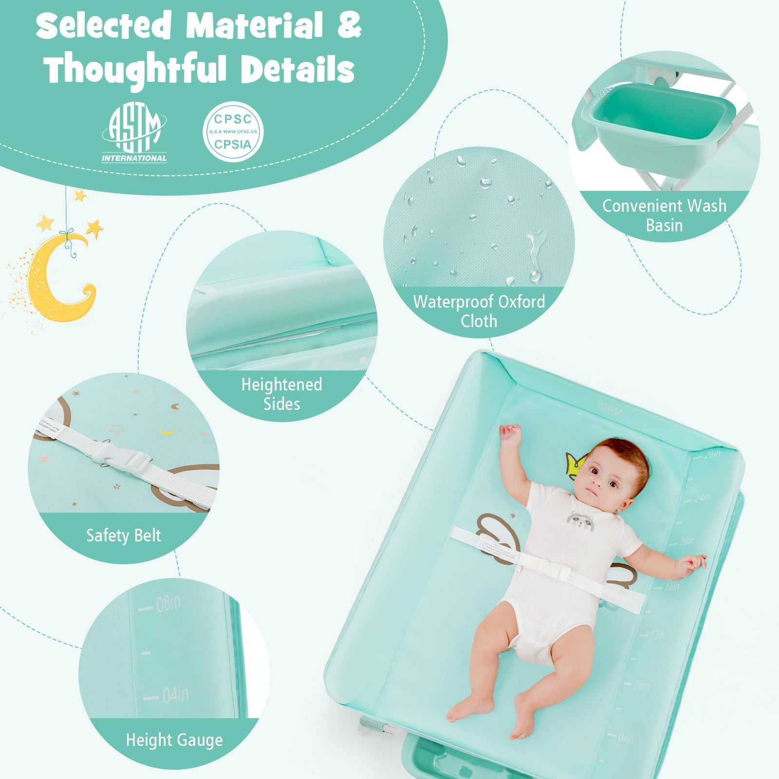 Portable Baby Changing Table - Folding Convenience for Nursery
