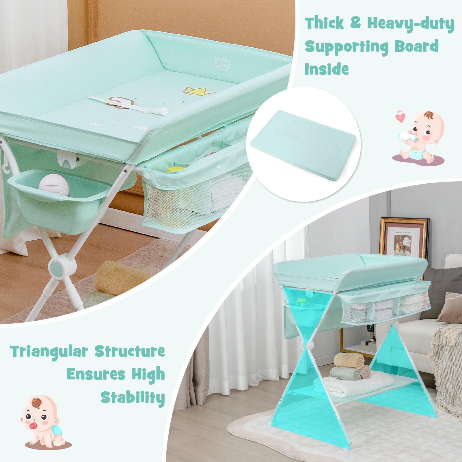 Infant Nursery Essential - Portable Folding Changing Table