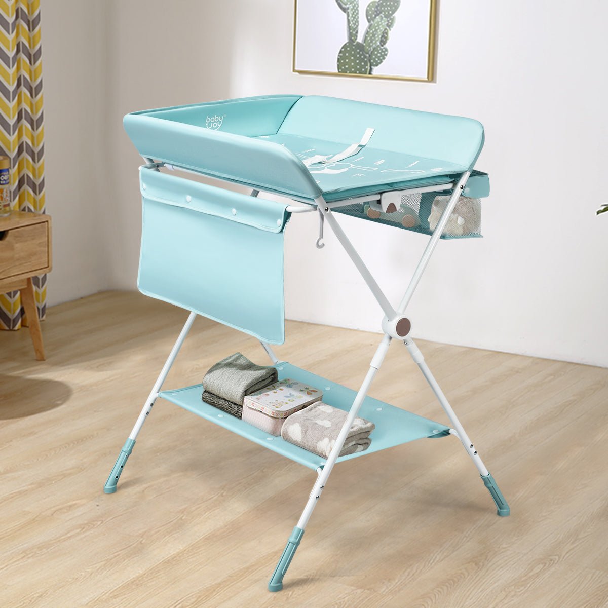 Innovative Diaper Changing Station - Adjustable Heights for Ultimate Comfort, Blue