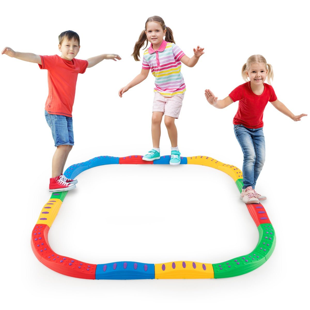 Primary Multi-Colour Balance Beam Set for Kids - Kids Mega Mart