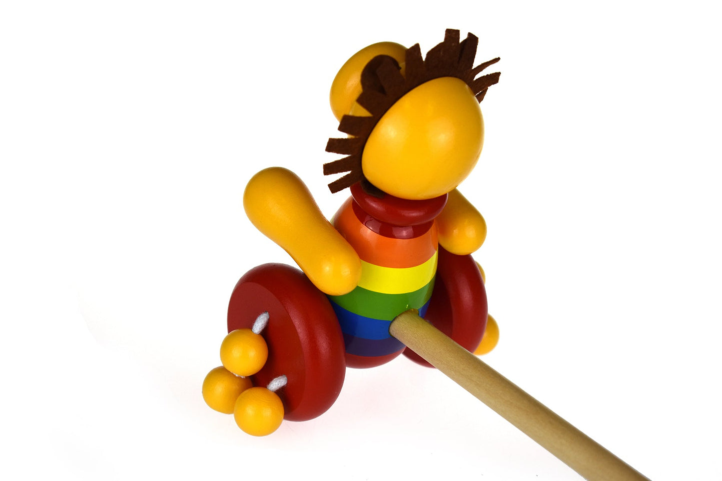 Lion-themed pull-along toy for fine motor skills Lion-themed pull-along toy for fine motor skills