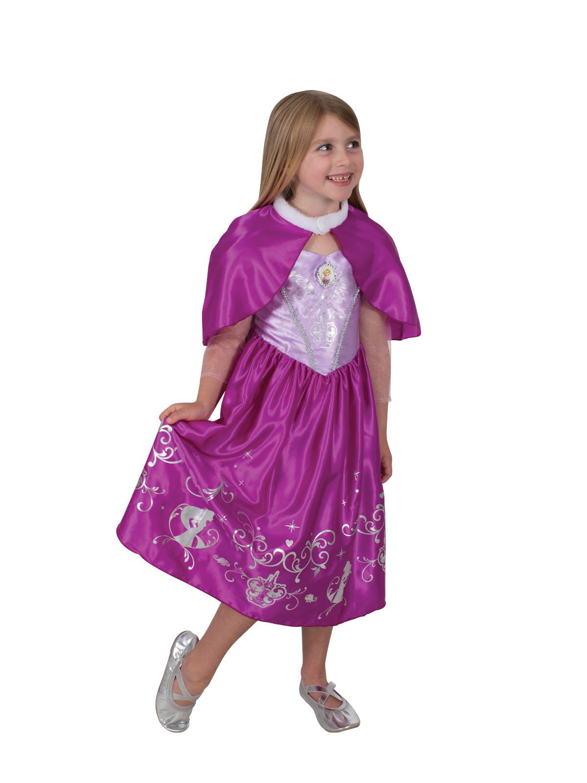 Rapunzel Winter Cloak Costume Disney Princess Dress for Girls