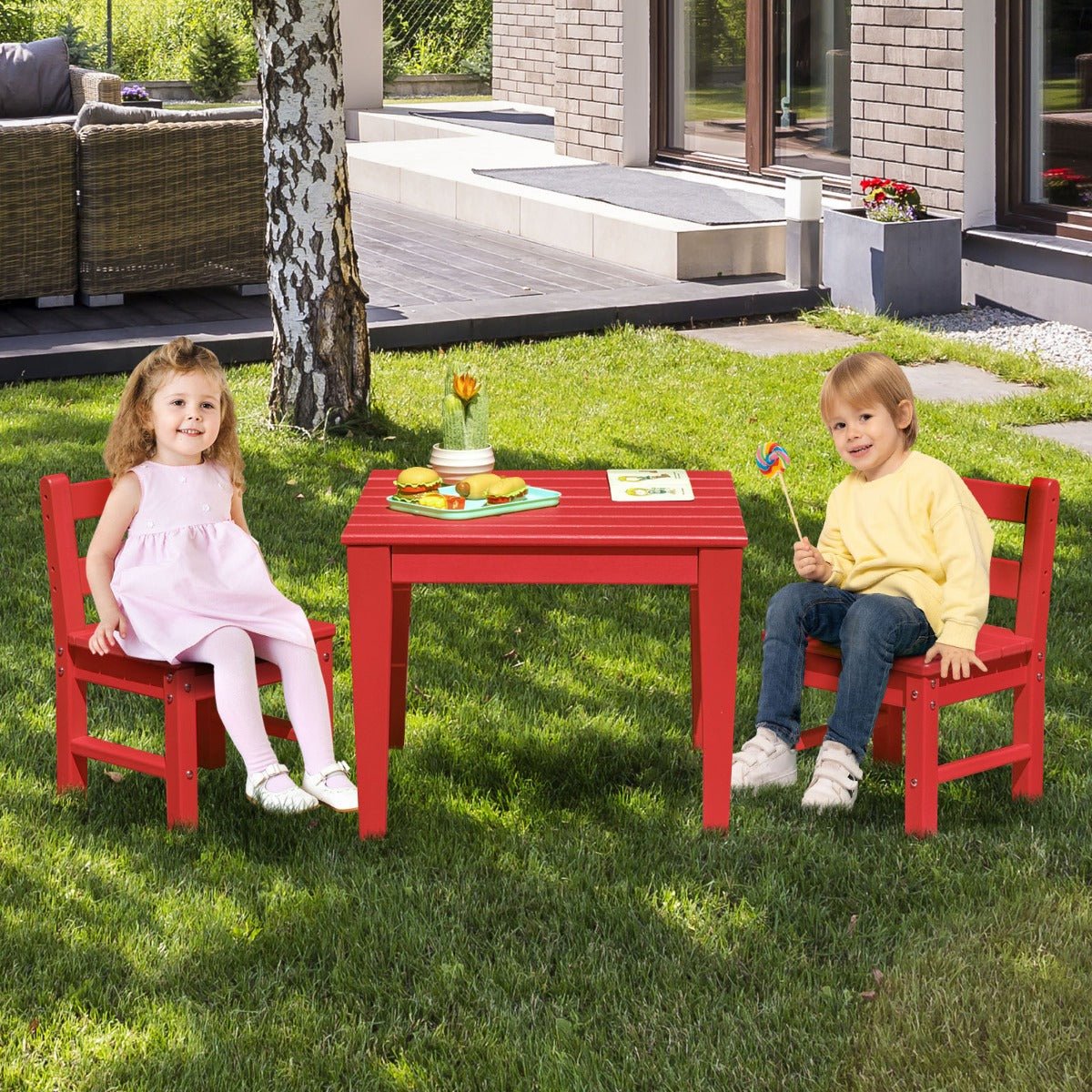 Buy the Perfect Red 3-Piece Kids Table & Chairs Set