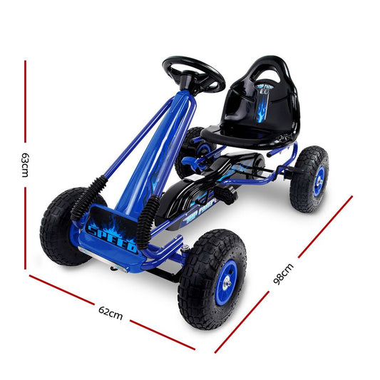 Ride on Toy Rigo Kids Pedal Go Kart Blue Measurements