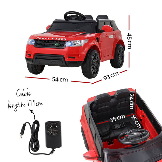 Rigo Kids Ride On Car | 12V Electric Toy in Vibrant Red for Home Fun.