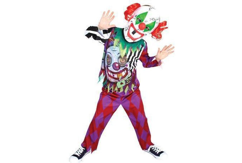 Kids Scary Clown Lenticular Costume | Perfect for spooky Halloween fun at home.