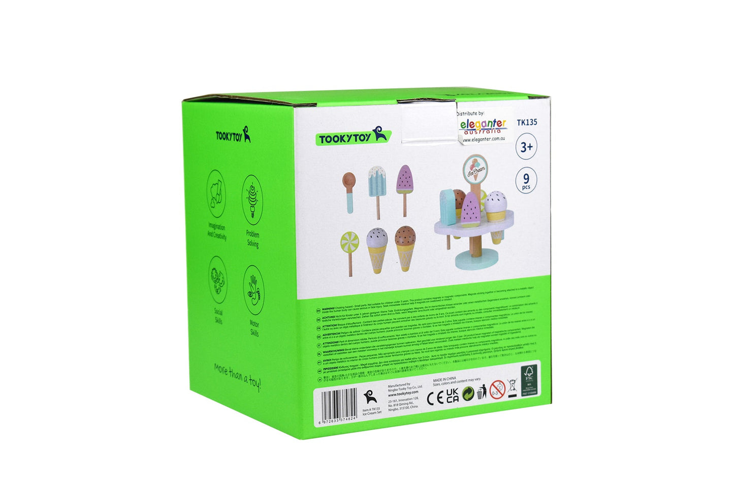 Wooden Ice Cream Set for imaginative play, includes scooper and toppings, encourages creative fun. Wooden Ice Cream Set for imaginative play, includes scooper and toppings, encourages creative fun.