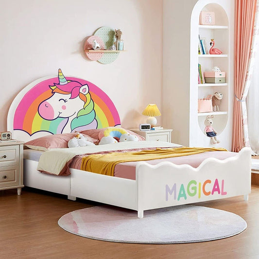 Unicorn Bed Setup in a Kid’s Room