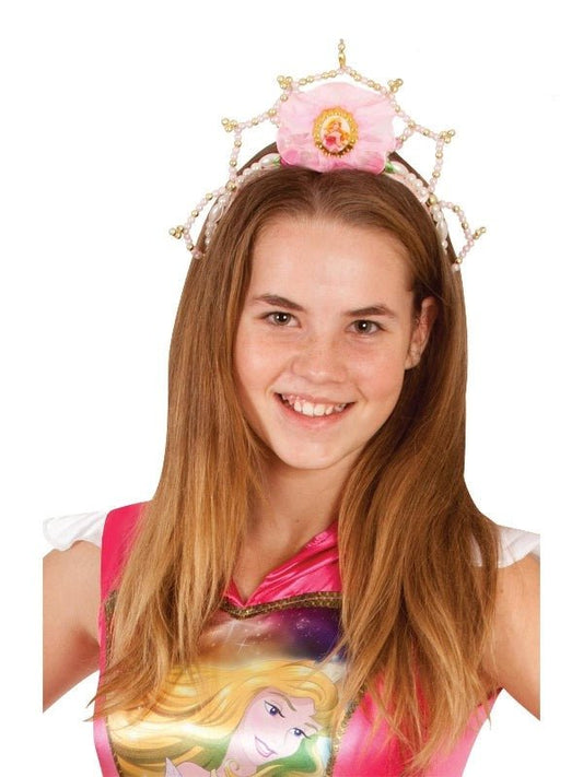 Disney Princess Sleeping Beauty tiara adorned with beads for magical playtime adventures.