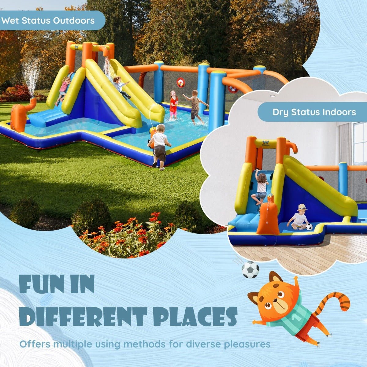 Quality Splashy Fun with Soccer Inflatable Water Slide Quality Splashy Fun with Soccer Inflatable Water Slide