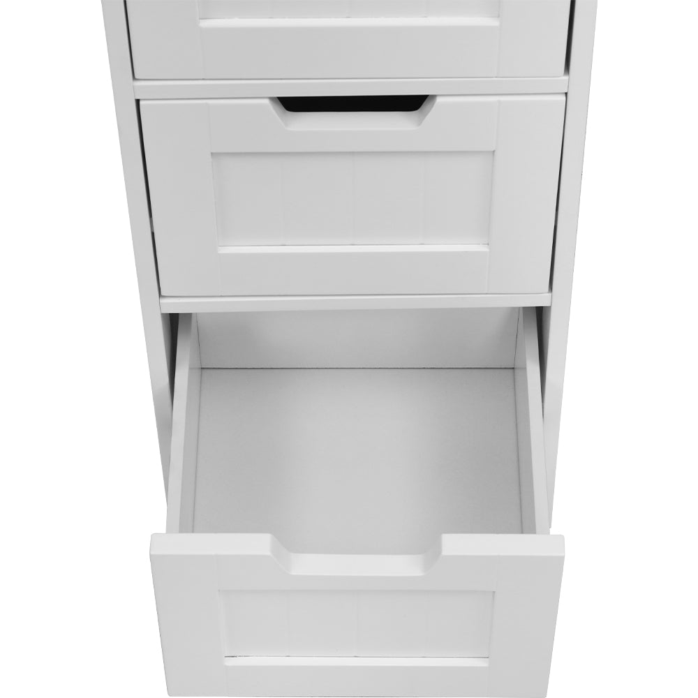 Kids playful multicolor storage chest with drawers, ideal for bedrooms or playrooms.