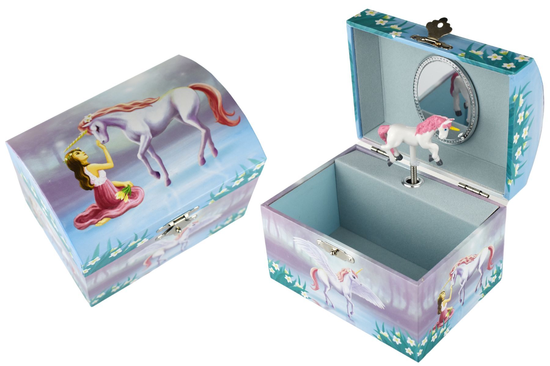 A Girl's Dream: Sugarplum Unicorn Dome Music Jewellery Box