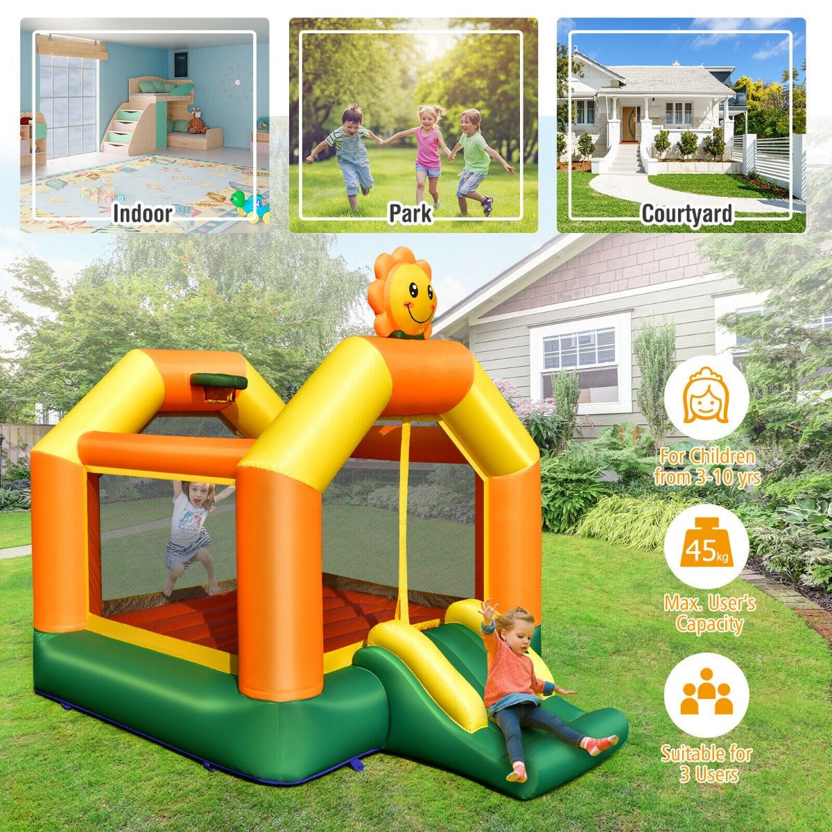 Children's Bouncing Fun - Inflatable Playhouse Without Blower