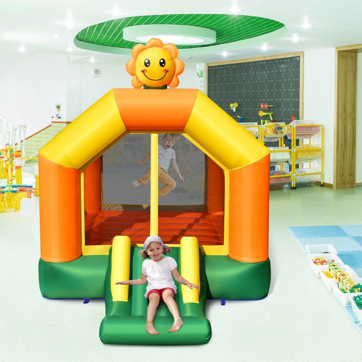Inflatable Play Zone - Kids Bounce House (No Blower Needed)