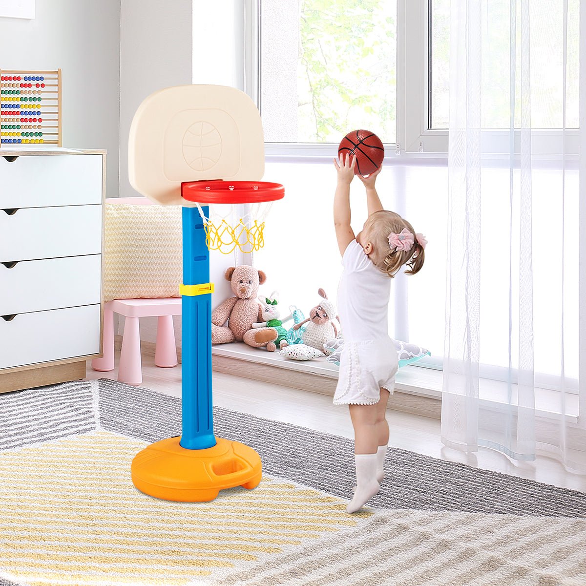 Adjustable Toddler Basketball Stand for Indoor and Outdoor Play