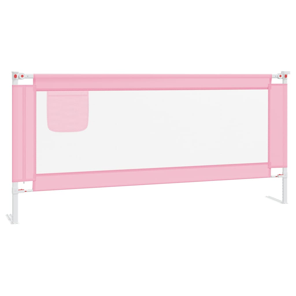 vidaXL Toddler Safety Bed Rail Pink 200x25 cm