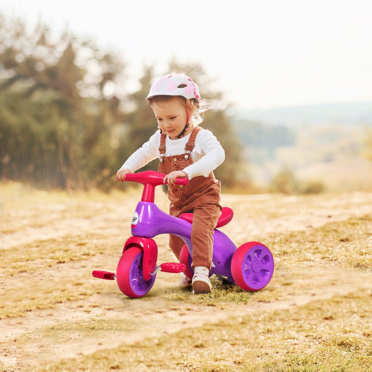 Playfully Pink: Foot Pedal Toddler Tricycle for Outdoor Adventures