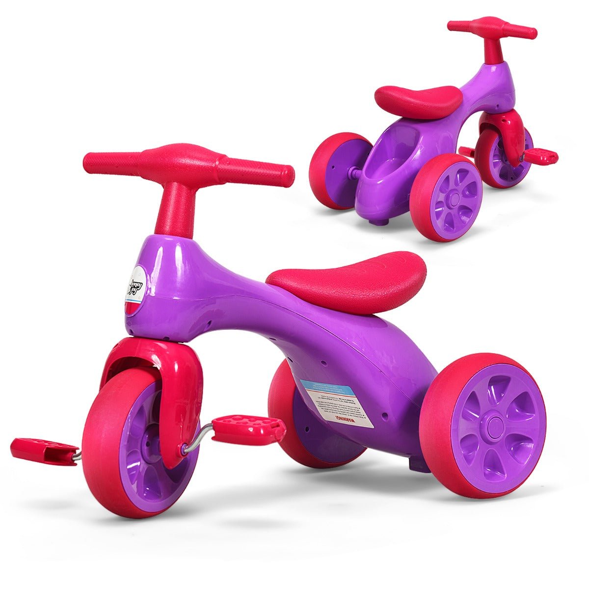 Pink Toddler Tricycle: Fun Foot Pedal Trike for Little Explorers
