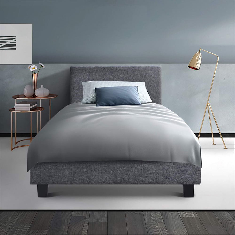 Transform your bedroom with Artiss Neo Bed Frame - Grey Single