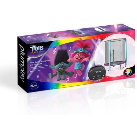 Plum Play Trolls 4.5ft Kids Trampoline with Sound Activation - Active fun for kids at home