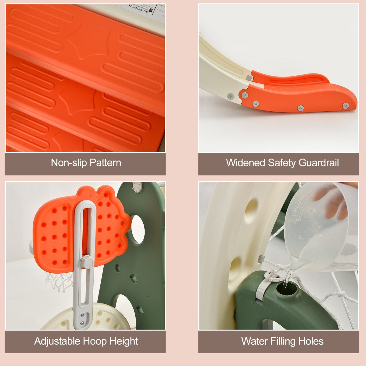 16-in-1 Playset with Climber, Slide, and Basketball Hoop: Active Joy 16-in-1 Playset with Climber, Slide, and Basketball Hoop: Active Joy