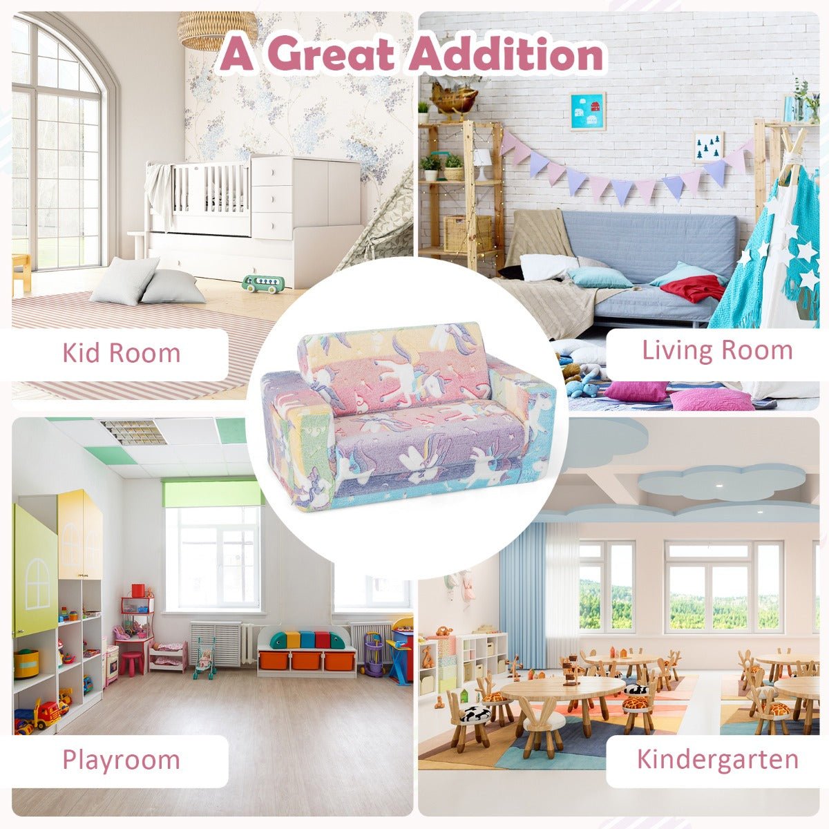 Durable Unicorn Kids Couch
