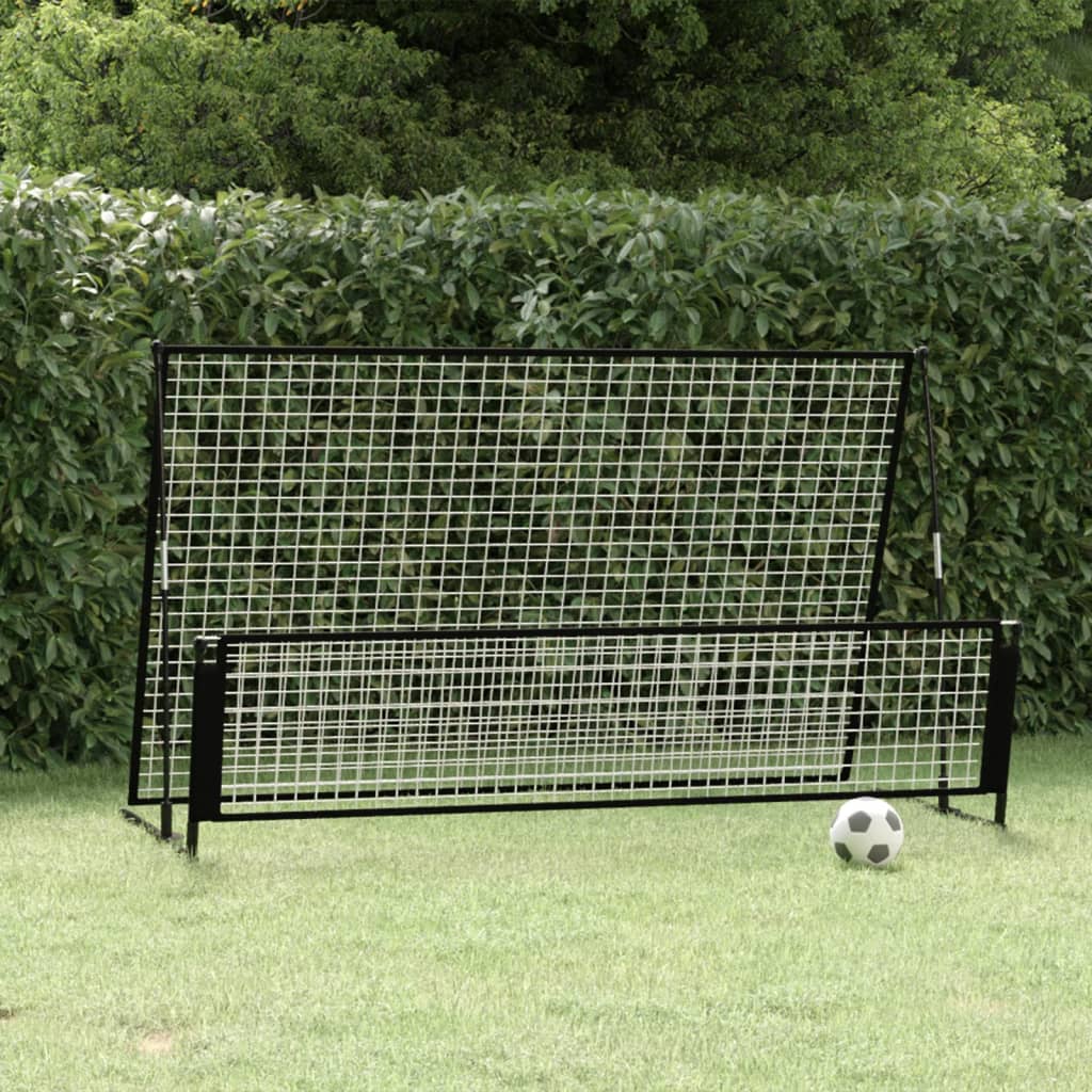 vidaXL 2 in 1 Soccer Rebounder Football Goal 202x104x120 cm Steel