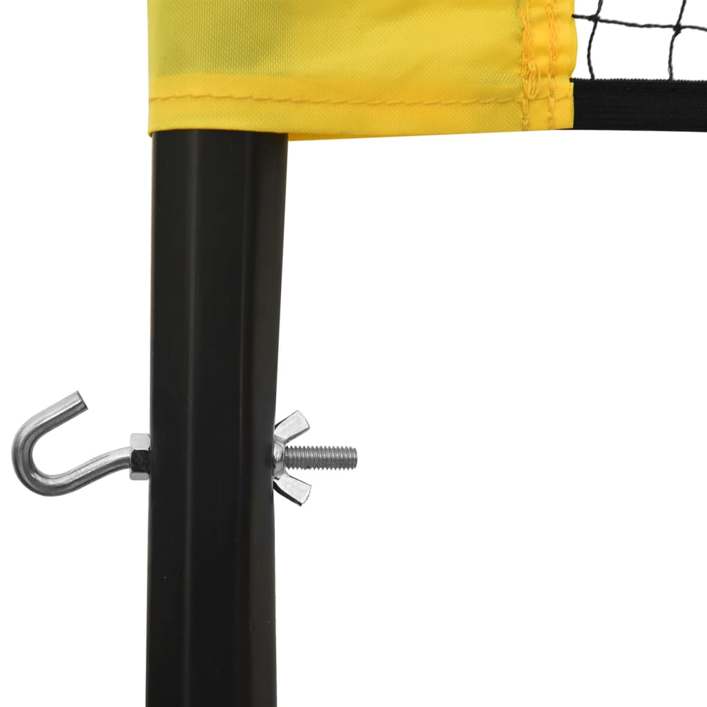 vidaXL Badminton Net Yellow and Black 600x155 cm with Rackets