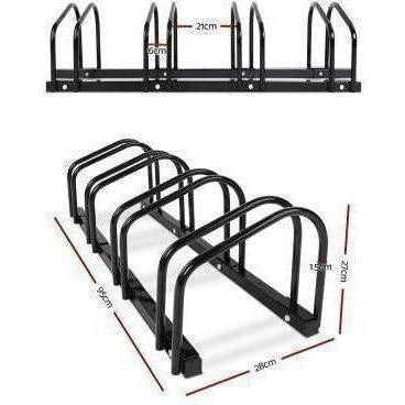 Measurements 4 Bike Stand Parking Rack Black Australia Delivery | Kids Mega Mart