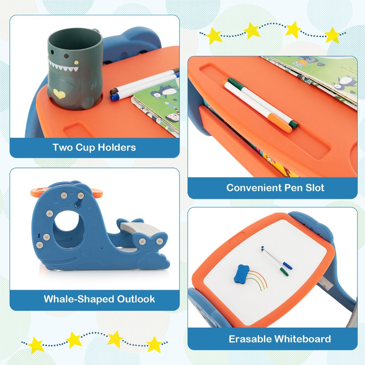 Colourful Kids Study and Game Table Colourful Kids Study and Game Table