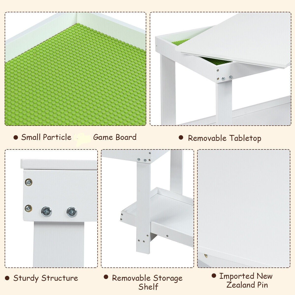 Experience Organized Playtime with the White Wooden Activity Table Experience Organized Playtime with the White Wooden Activity Table