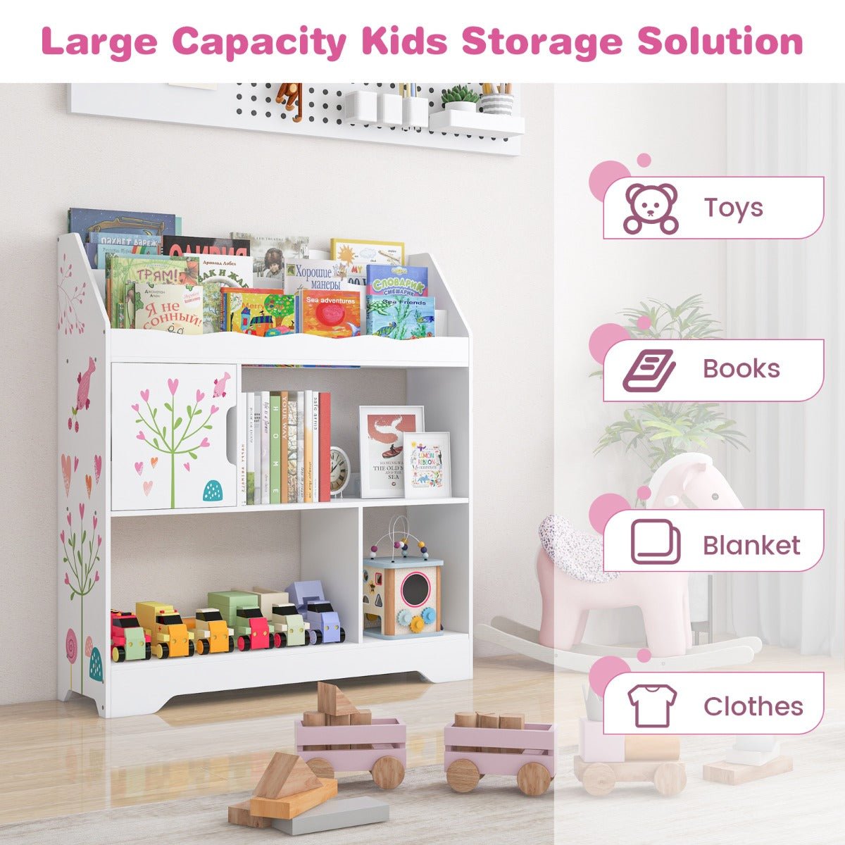Spacious White Storage Unit for Toys