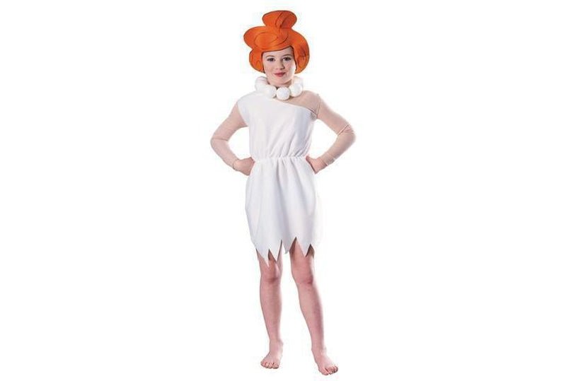 Wilma Flintstone Deluxe Costume Child Girls White Hanna Barbera main image 0