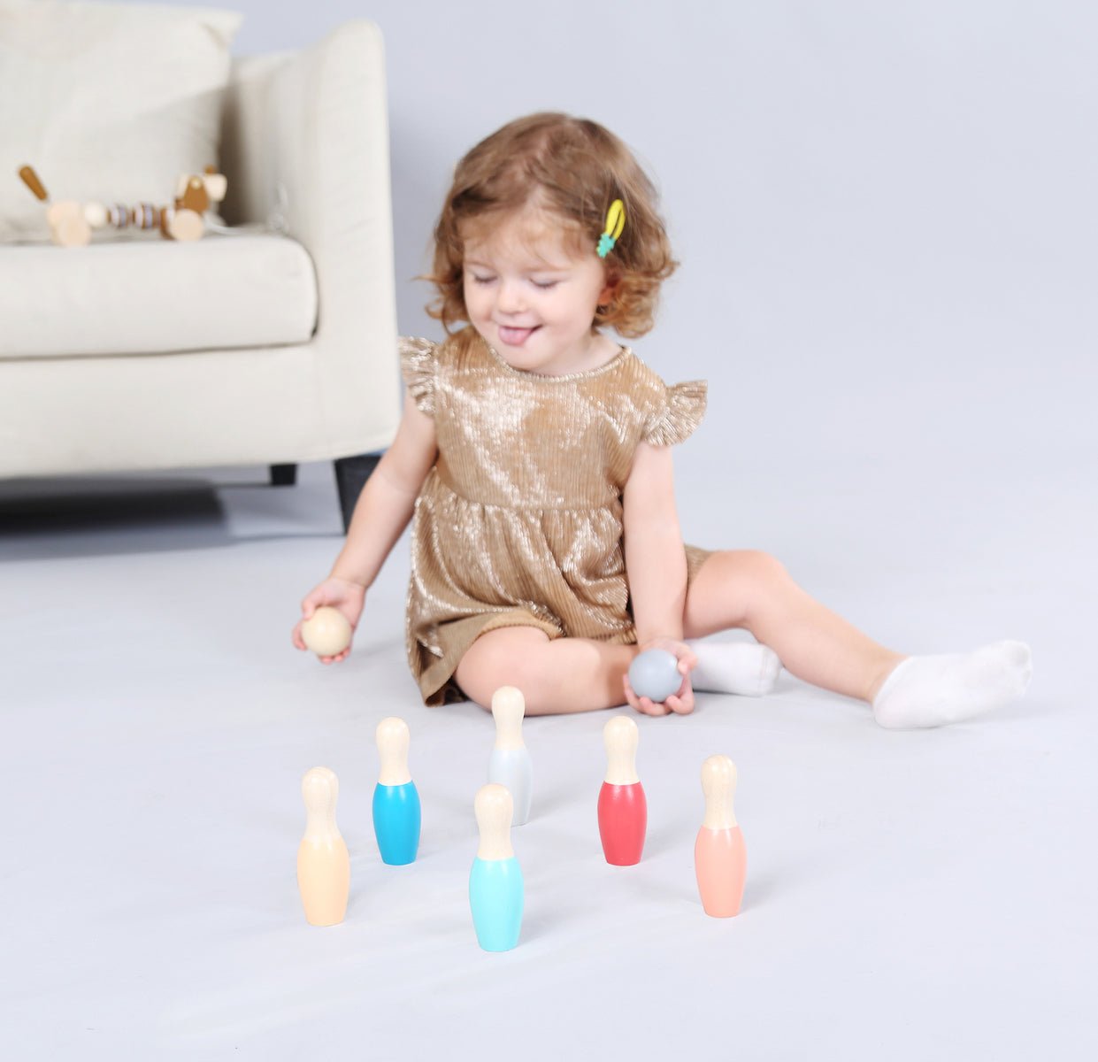 Colorful Bowling Set for Indoor Play