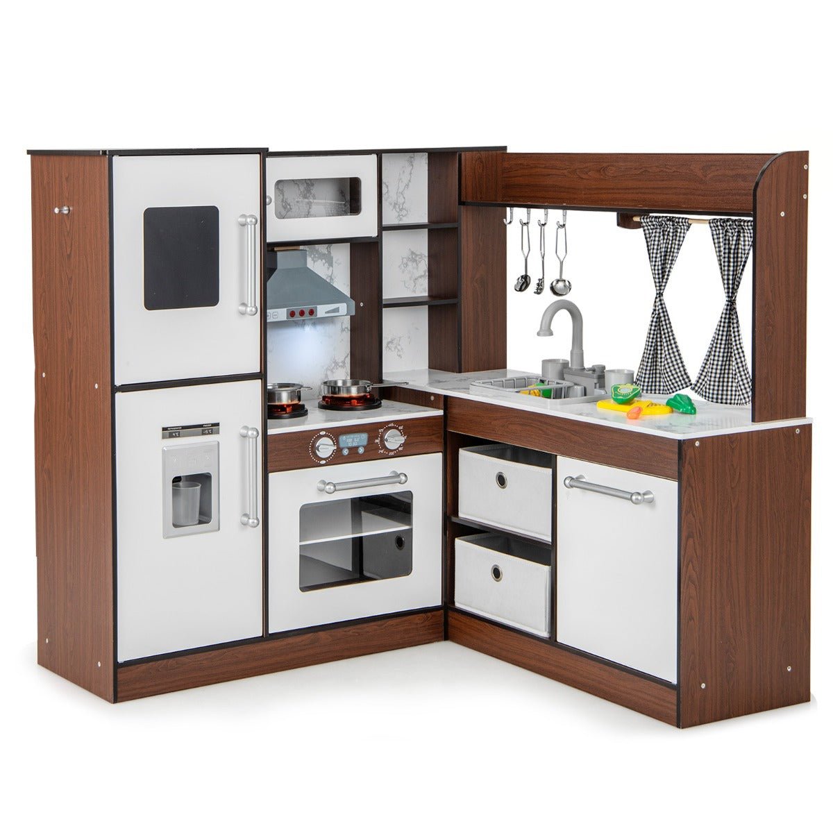 Fun with Lights: Wooden Play Kitchen