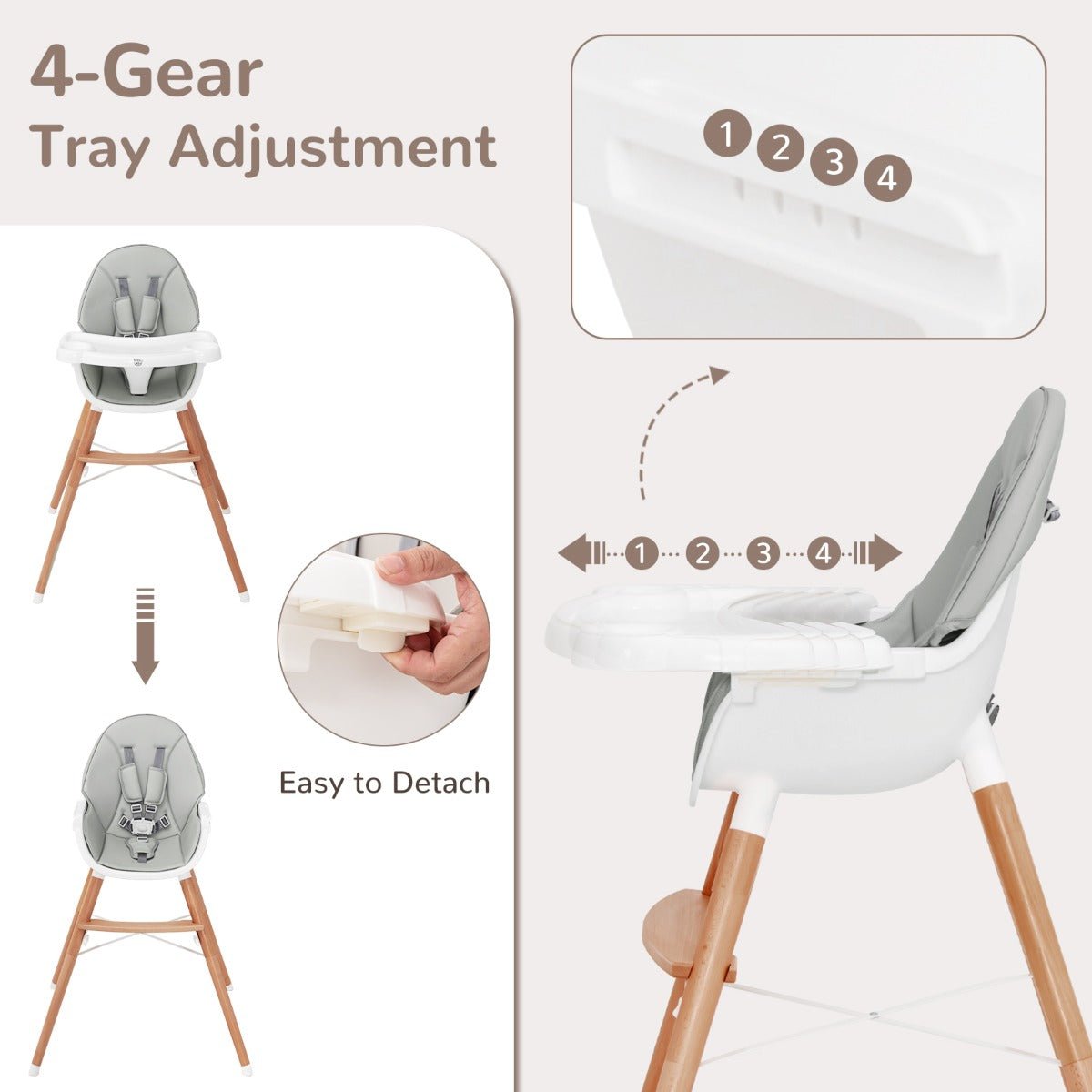 Adjustable Tray Feature