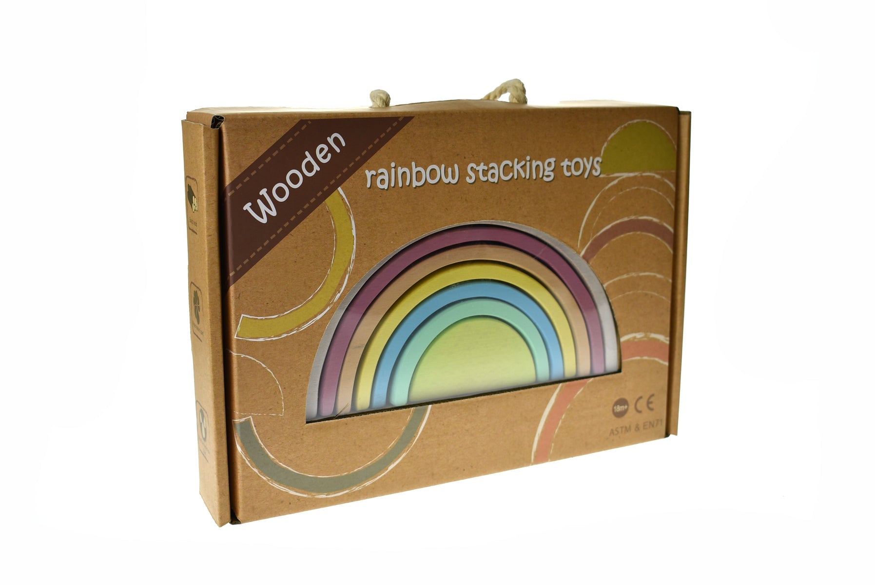 Wooden Stacking Rainbow Vintage - Kids Mega Mart