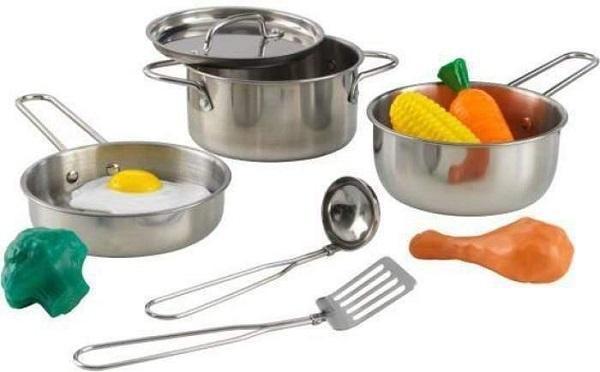 Shop Child-sized toy cookware set including pots, pans, utensils & accessories for imaginative play & developmental benefits | Australia Delivery | Kids Mega Mart