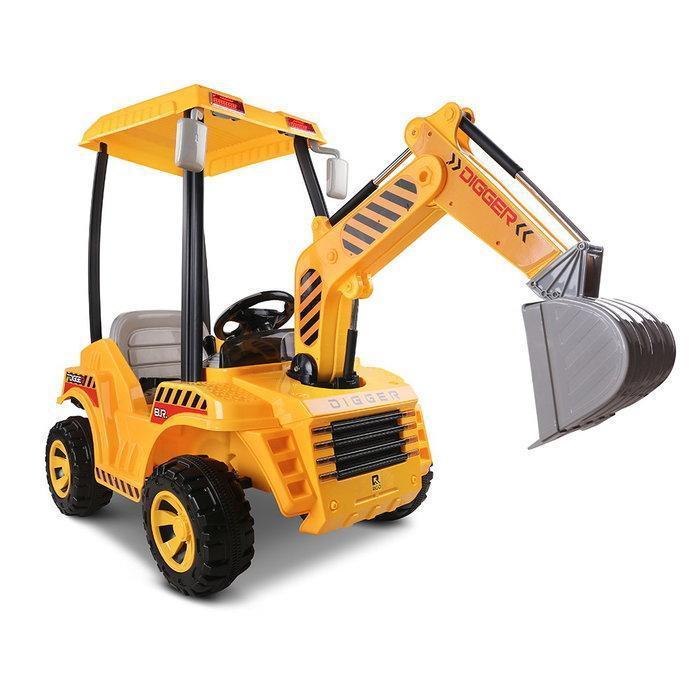 Kids ride cheap on diggers