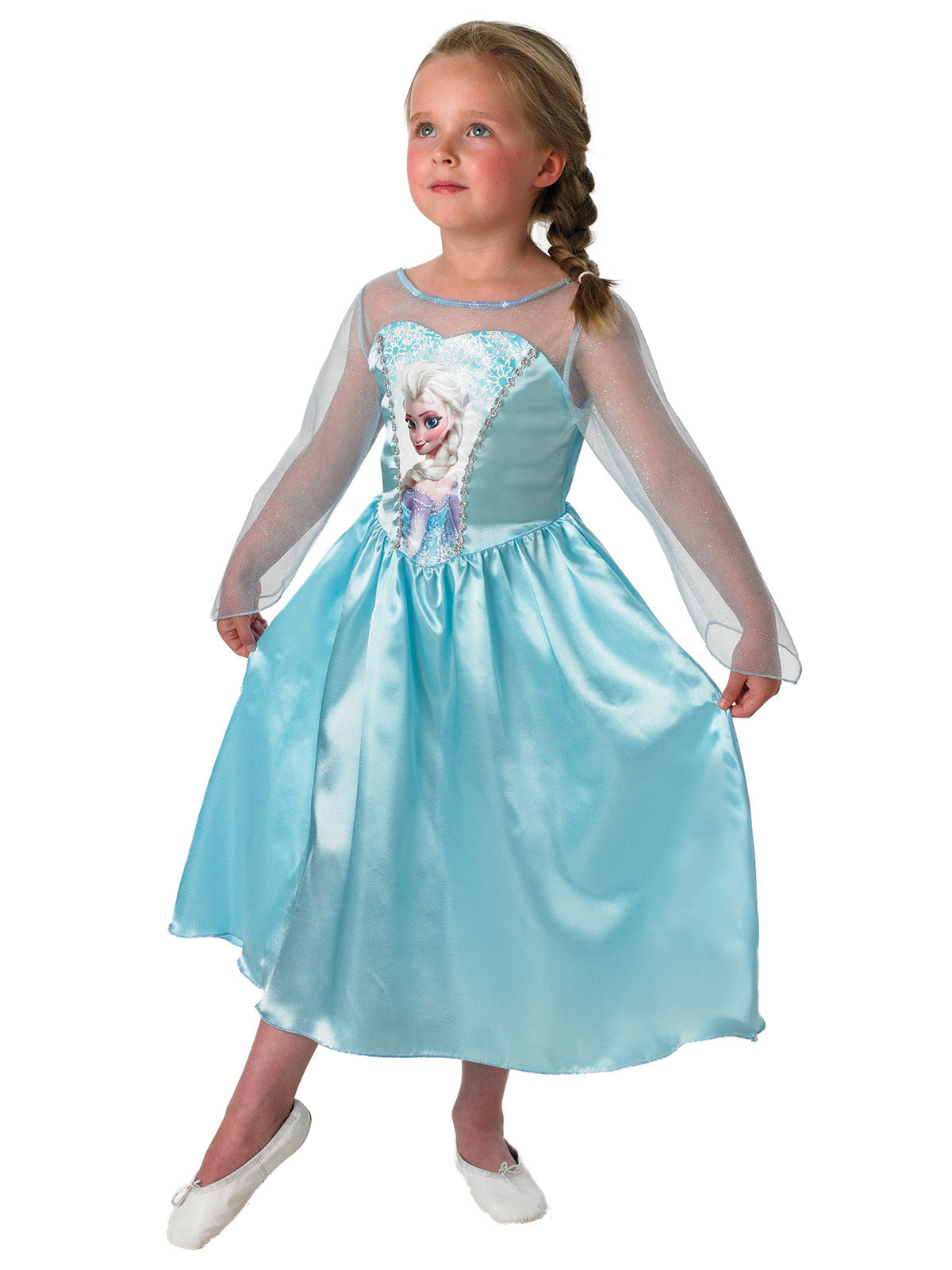 Elsa Frozen Disney Princess Costume for Kids - Licensed dress for magical playtime fun.