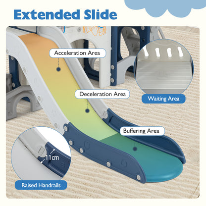 Blue 10-in-1 Toddler Slide Set | Whiteboard & Telescope