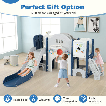 Blue 10-in-1 Toddler Slide Set | Whiteboard & Telescope