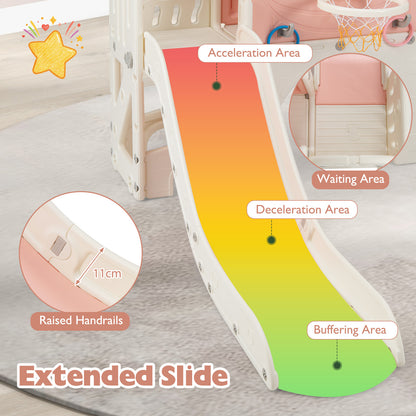 Pink 10-in-1 Toddler Slide Set | Whiteboard & Telescope