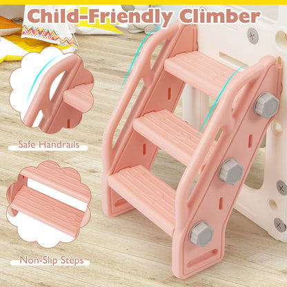 Pink 10-in-1 Toddler Slide Set | Whiteboard & Telescope