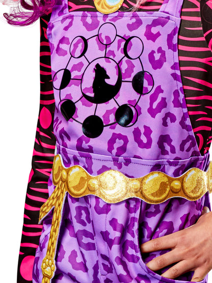 Clawdeen Wolf Purple Playsuit Monster High Costume | 3D Ears Belt