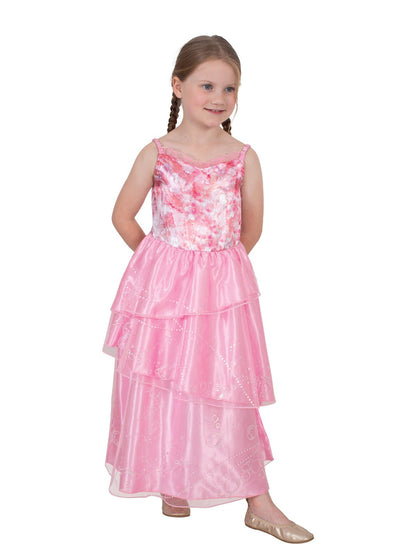 Glinda pink bubble dress costume for girls, perfect for a magical dress up play at home.