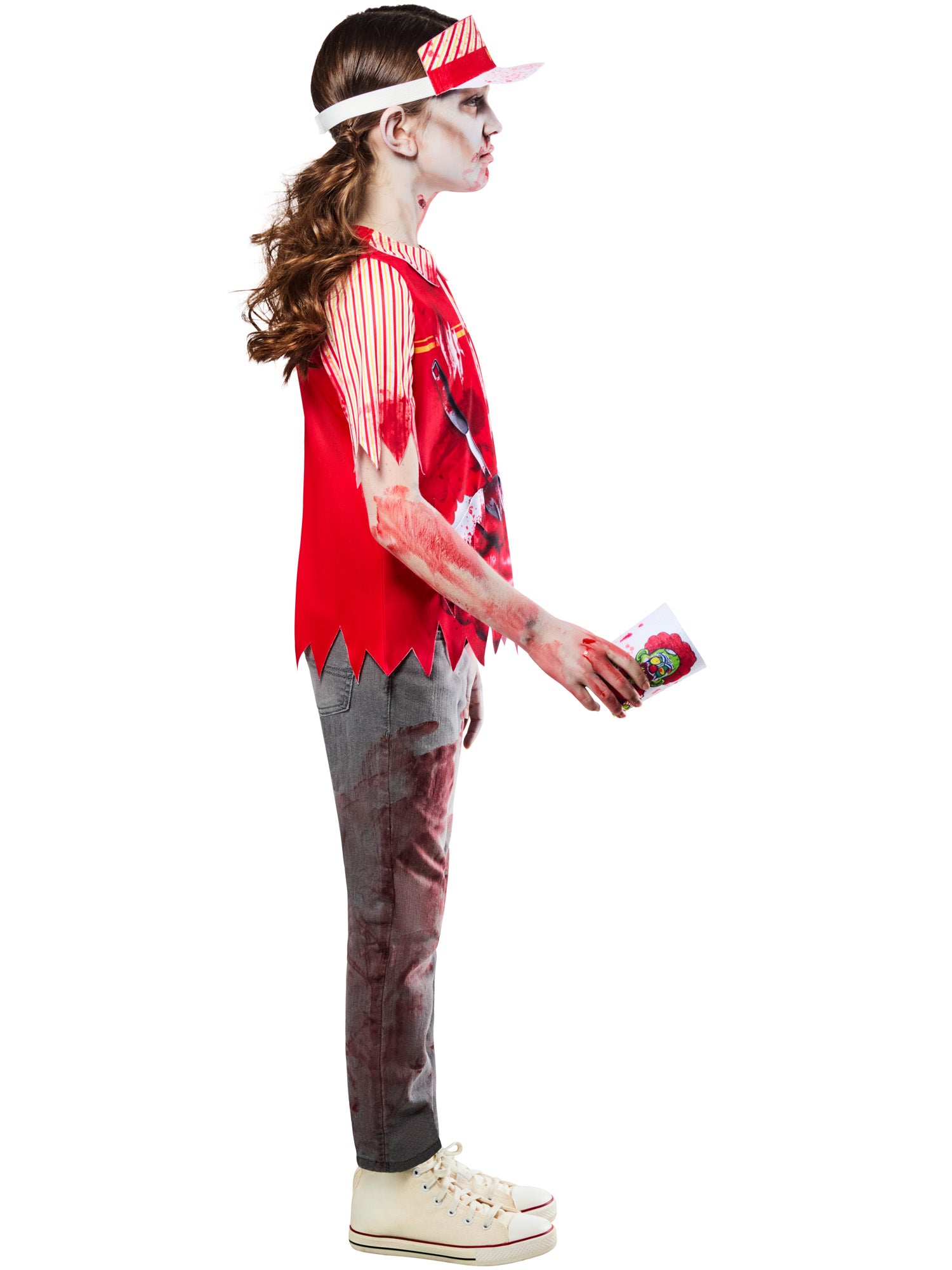 ZOMBIE BURGER WORKER COSTUME CHILD
