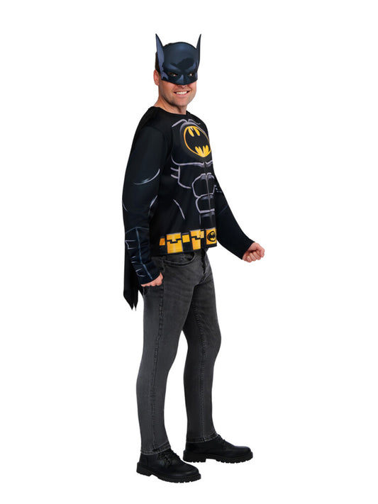BATMAN COSTUME TOP CAPE & MASK ADULT