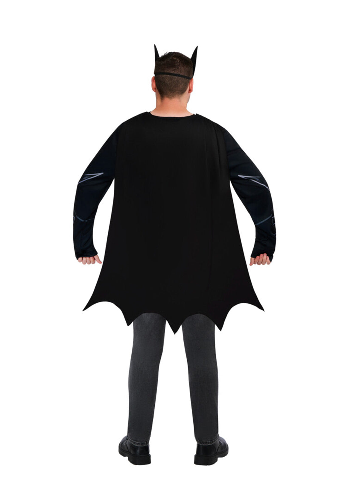 BATMAN COSTUME TOP CAPE & MASK ADULT