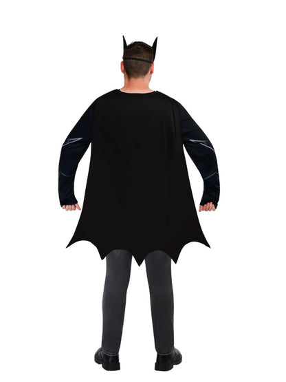 BATMAN COSTUME TOP CAPE & MASK ADULT